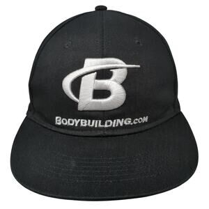 Bodybuilding Snapback Cap Black One Size Adjustable Embroidered Wicked Wear